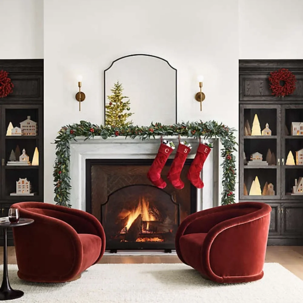Crate&Barrel Gold Stocking Holder